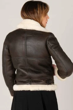 Blouson Femme Schott Lcw1257 Dark Brown