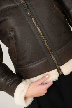 Blouson Femme Schott Lcw1257 Dark Brown