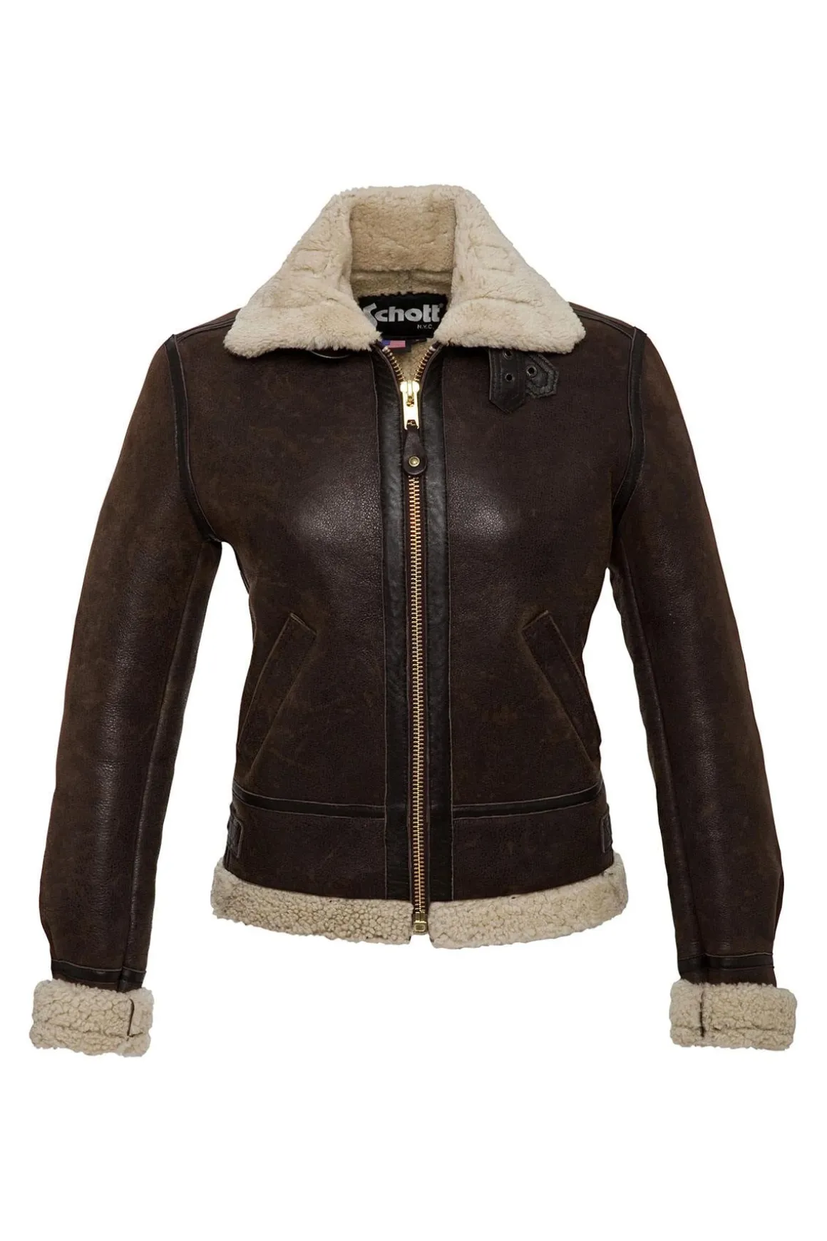 Blouson Femme Schott Lcw1257 Dark Brown
