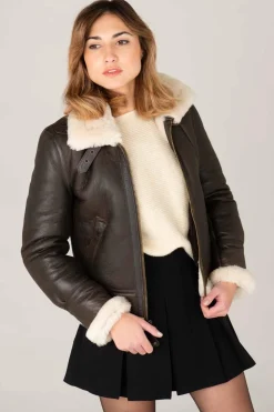 Blouson Femme Schott Lcw1257 Dark Brown