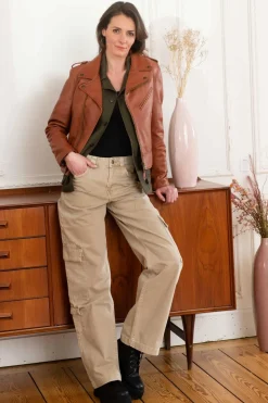 Blouson Femme Schott Lcw1601D Cognac