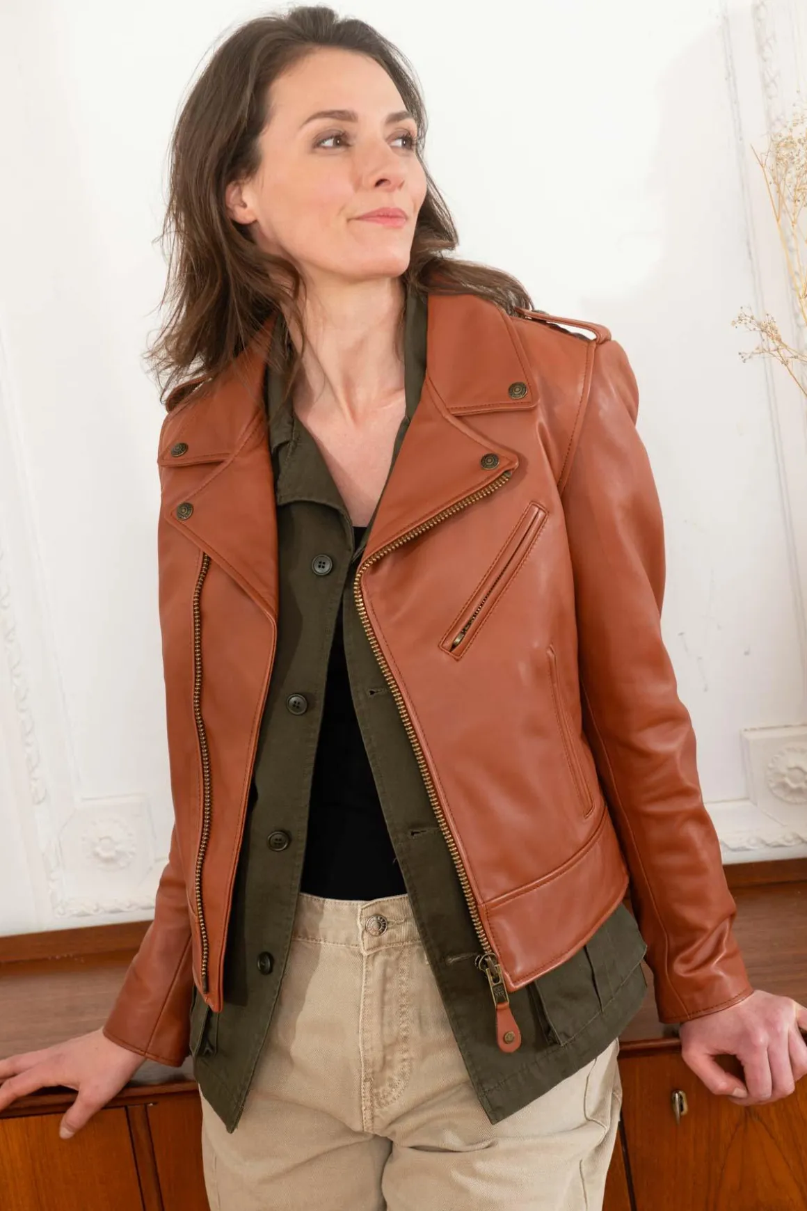 Blouson Femme Schott Lcw1601D Cognac