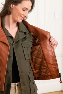 Blouson Femme Schott Lcw1601D Cognac