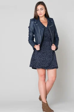 Blouson Femme Schott Lcw1601D Navy