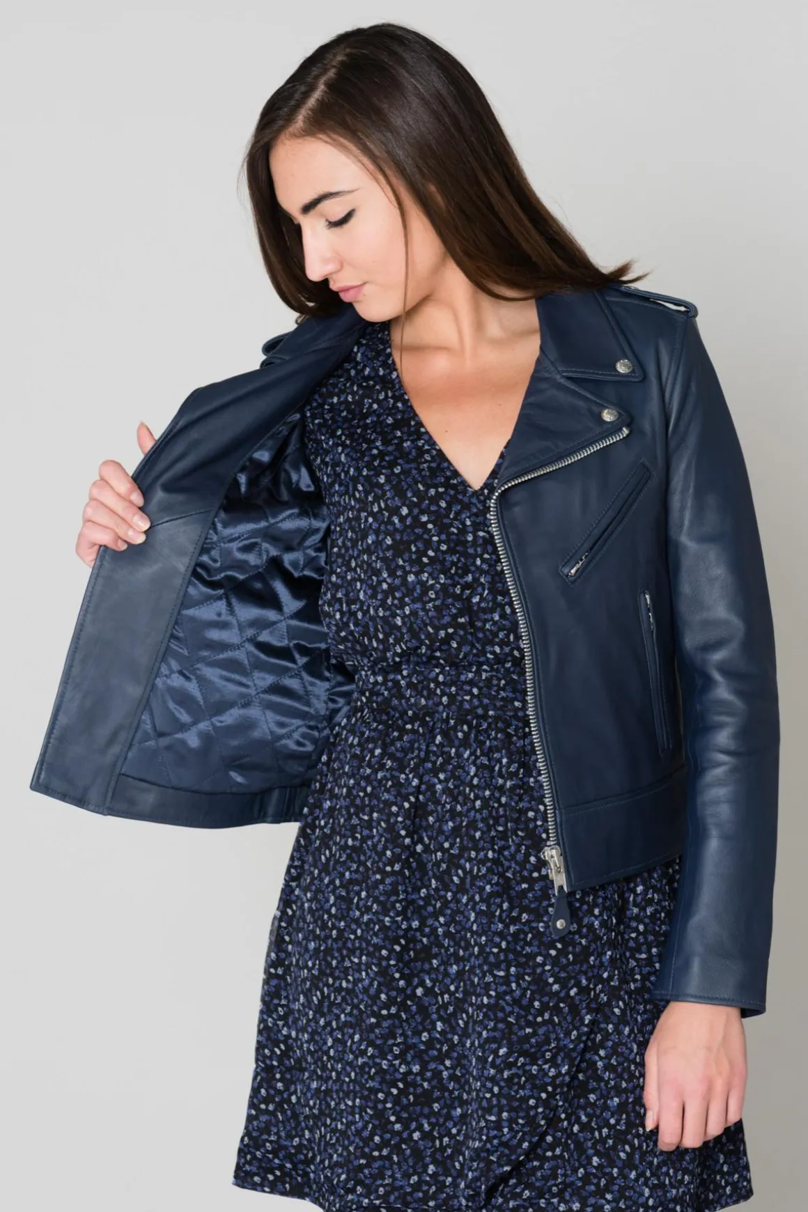 Blouson Femme Schott Lcw1601D Navy