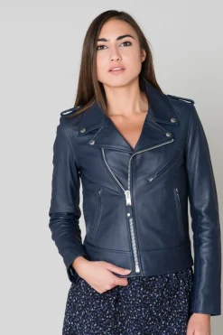 Blouson Femme Schott Lcw1601D Navy