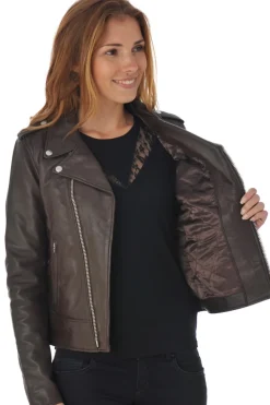 Blouson Femme Schott Lcw1601D Plum