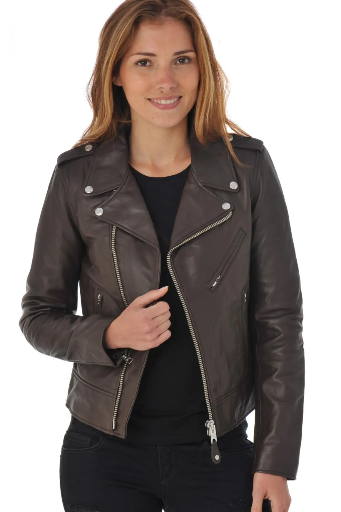 Blouson Femme Schott Lcw1601D Plum