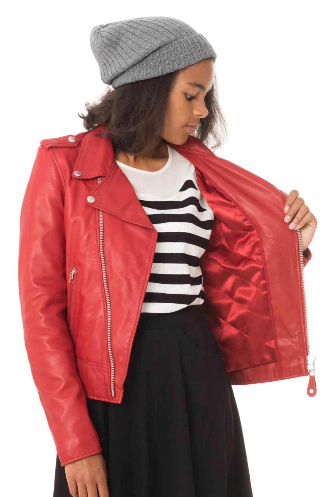 Blouson Femme Schott Lcw1601D Red