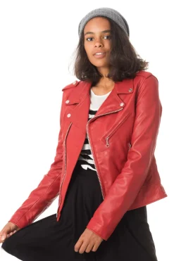 Blouson Femme Schott Lcw1601D Red