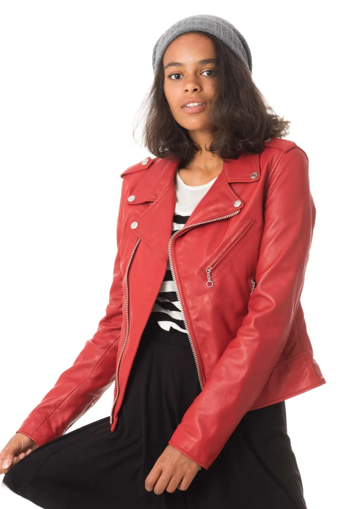 Blouson Femme Schott Lcw1601D Red