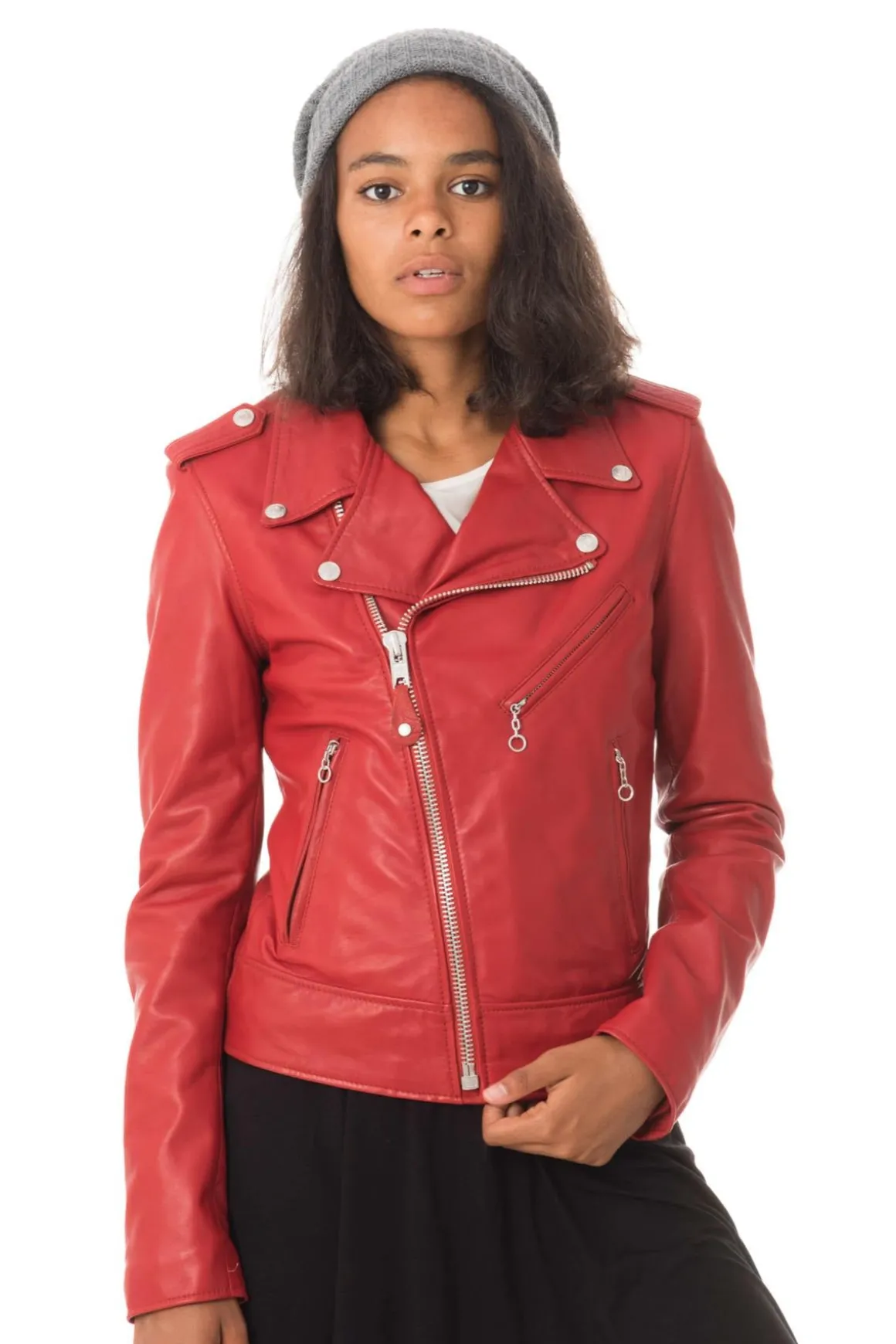 Blouson Femme Schott Lcw1601D Red