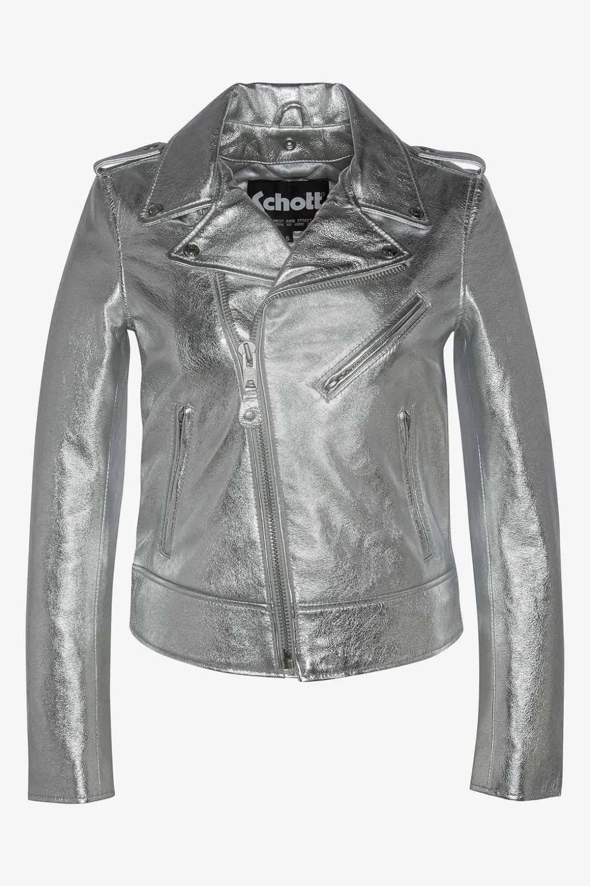 Blouson Femme Schott Lcw1601D Silver