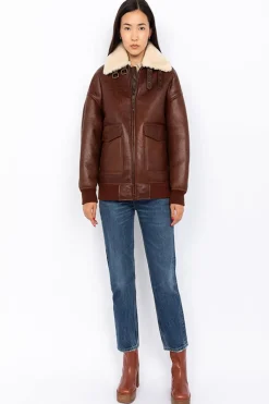 Blouson Femme Schott Lcwelisa Moka