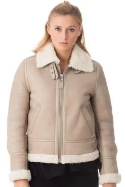 Blouson Femme Schott Lcw1257 Light Beige