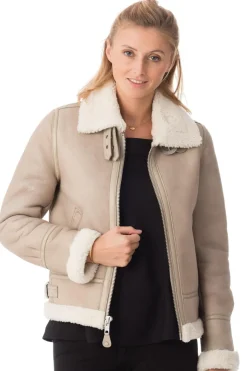 Blouson Femme Schott Lcw1257 Light Beige