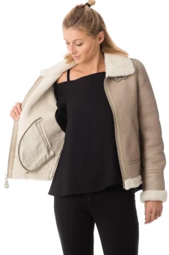 Blouson Femme Schott Lcw1257 Light Beige