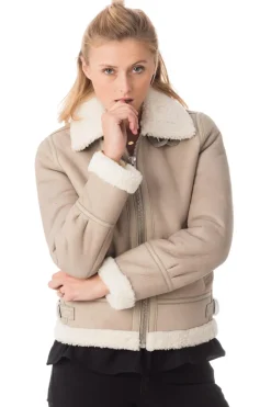 Blouson Femme Schott Lcw1257 Light Beige