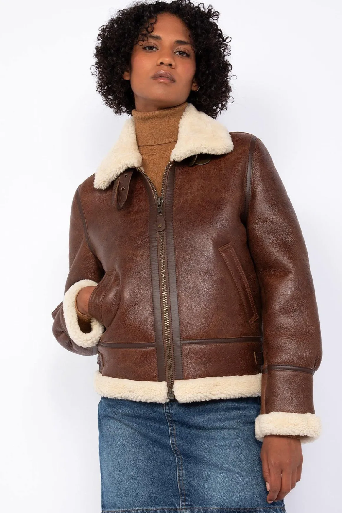 Blouson Femme Schott Lcw1257 Moka