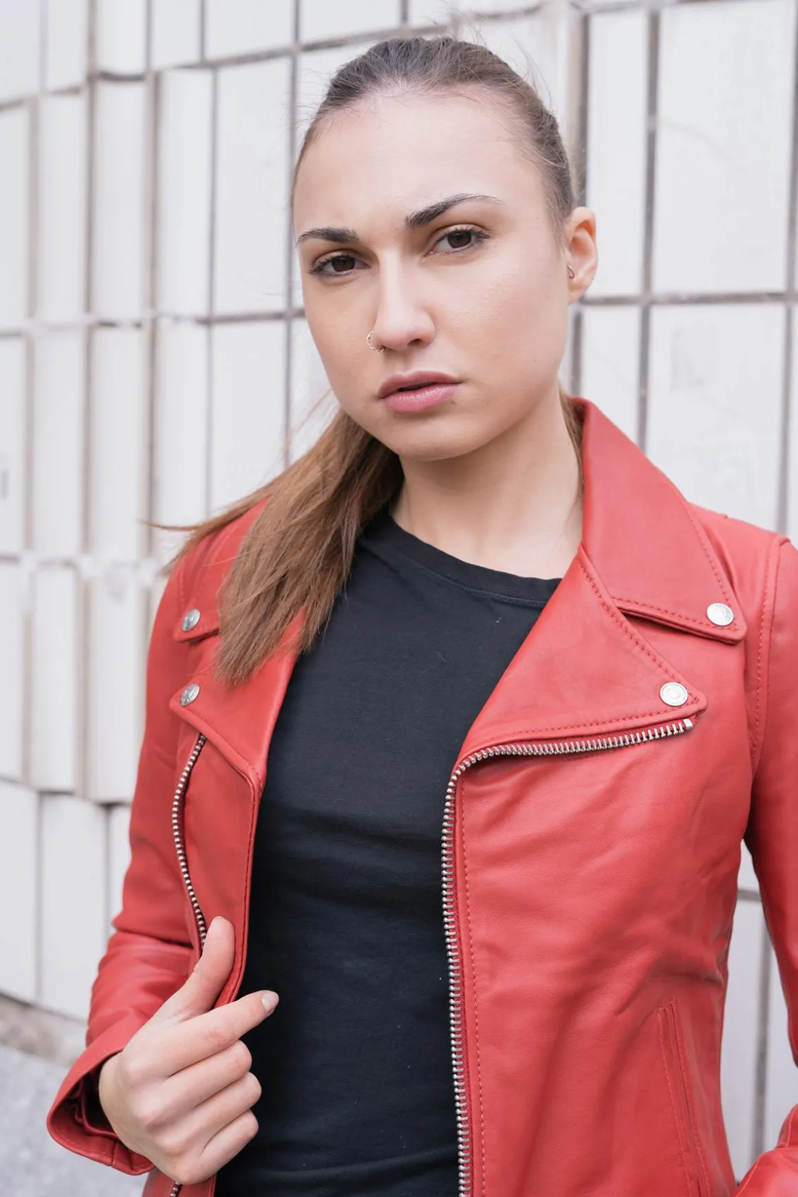 Blouson Femme Schott Lcw8614 Red