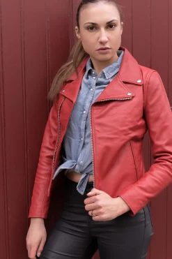 Blouson Femme Schott Lcw8614 Red