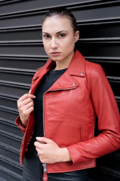 Blouson Femme Schott Lcw8614 Red