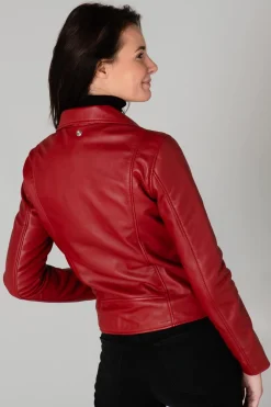 Blouson Femme Schott Lcw8614 Red