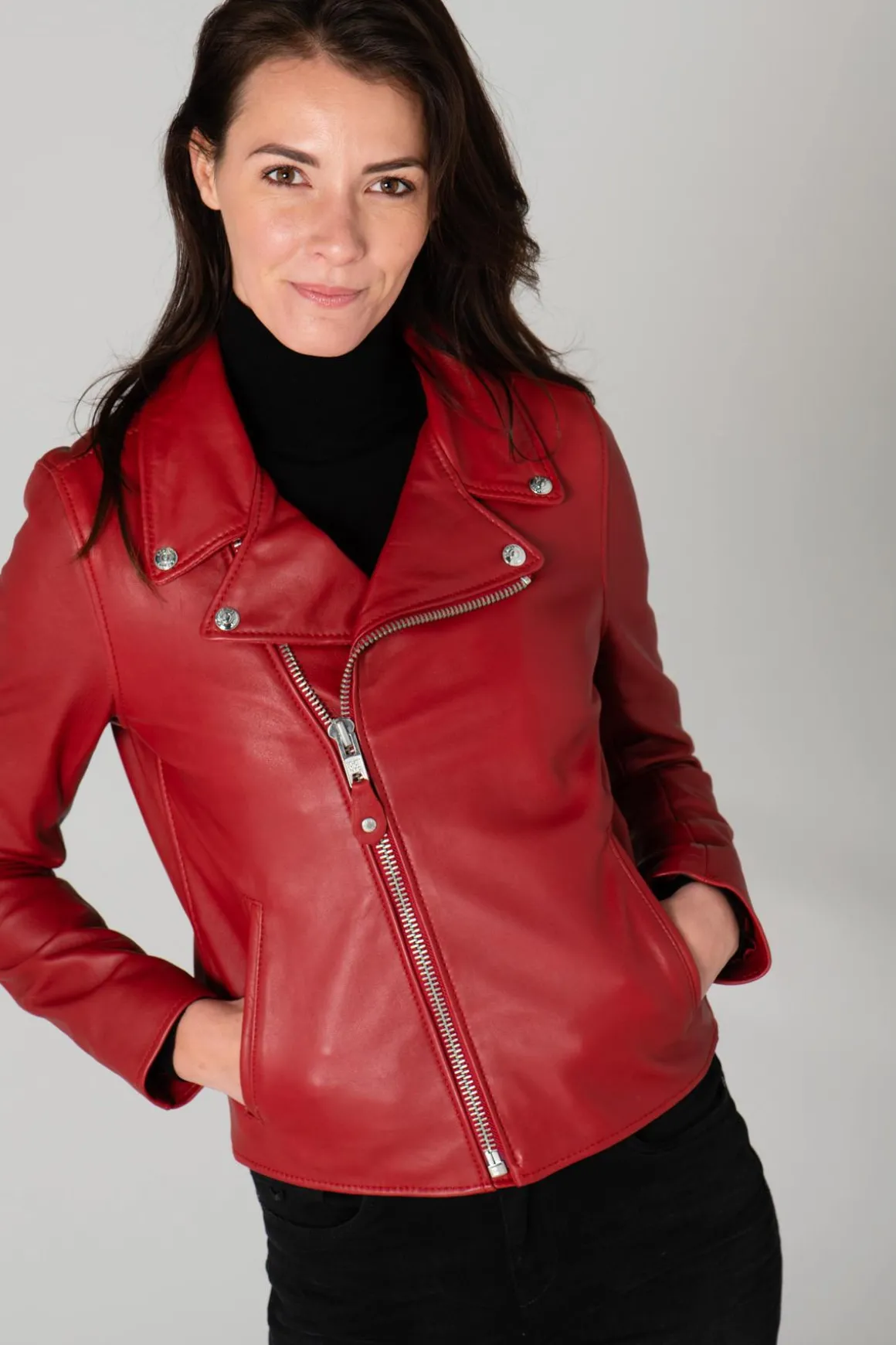 Blouson Femme Schott Lcw8614 Red
