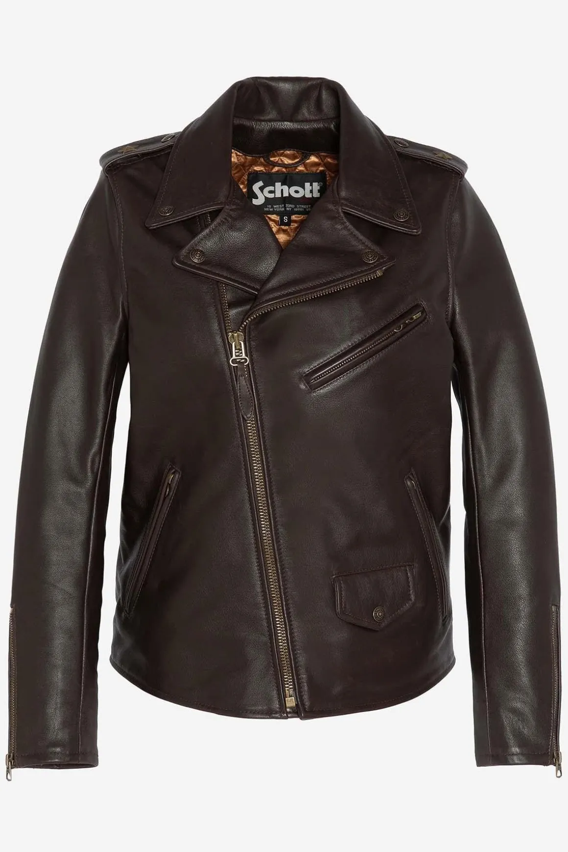Blouson Femme Schott Lcw1637X Dark Brown