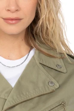 Blouson Femme Schott Perf1637Wx Light Kaki
