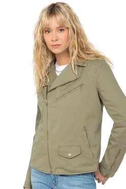 Blouson Femme Schott Perf1637Wx Light Kaki