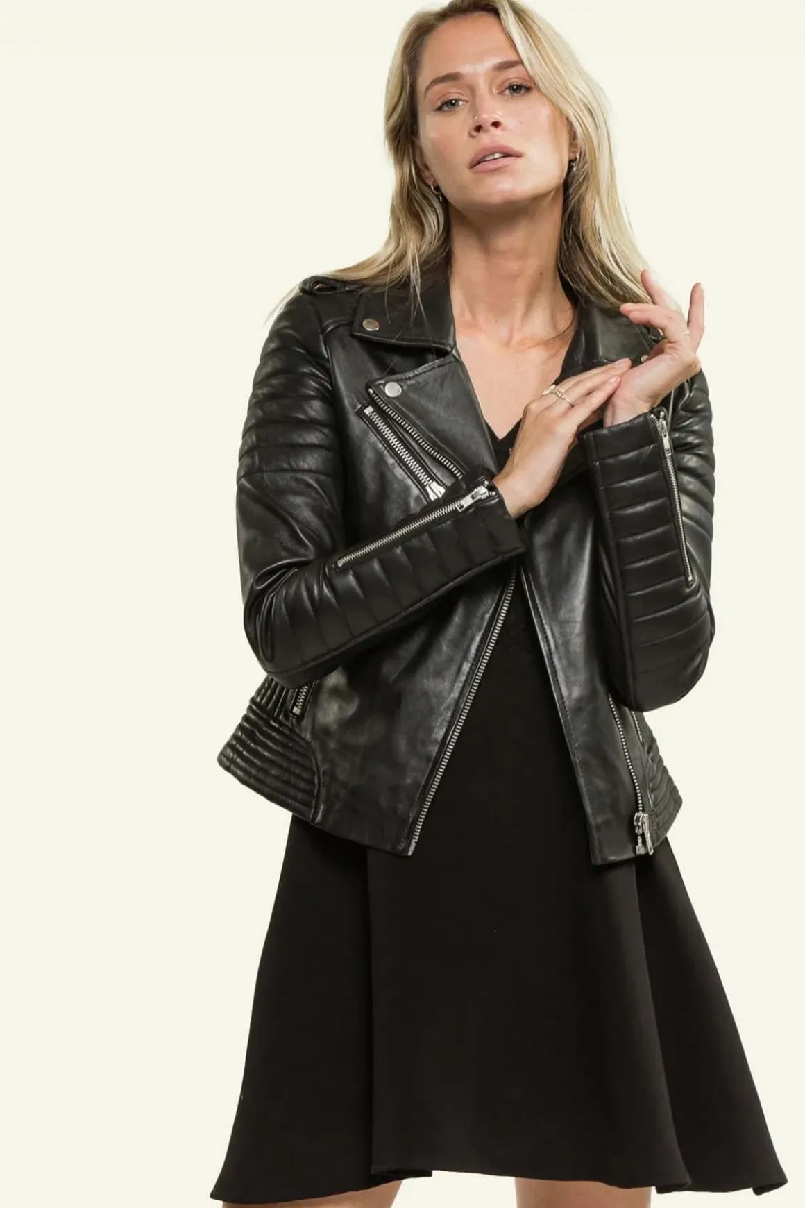 Blouson Femme Serge Pariente Hipster Girl Noir
