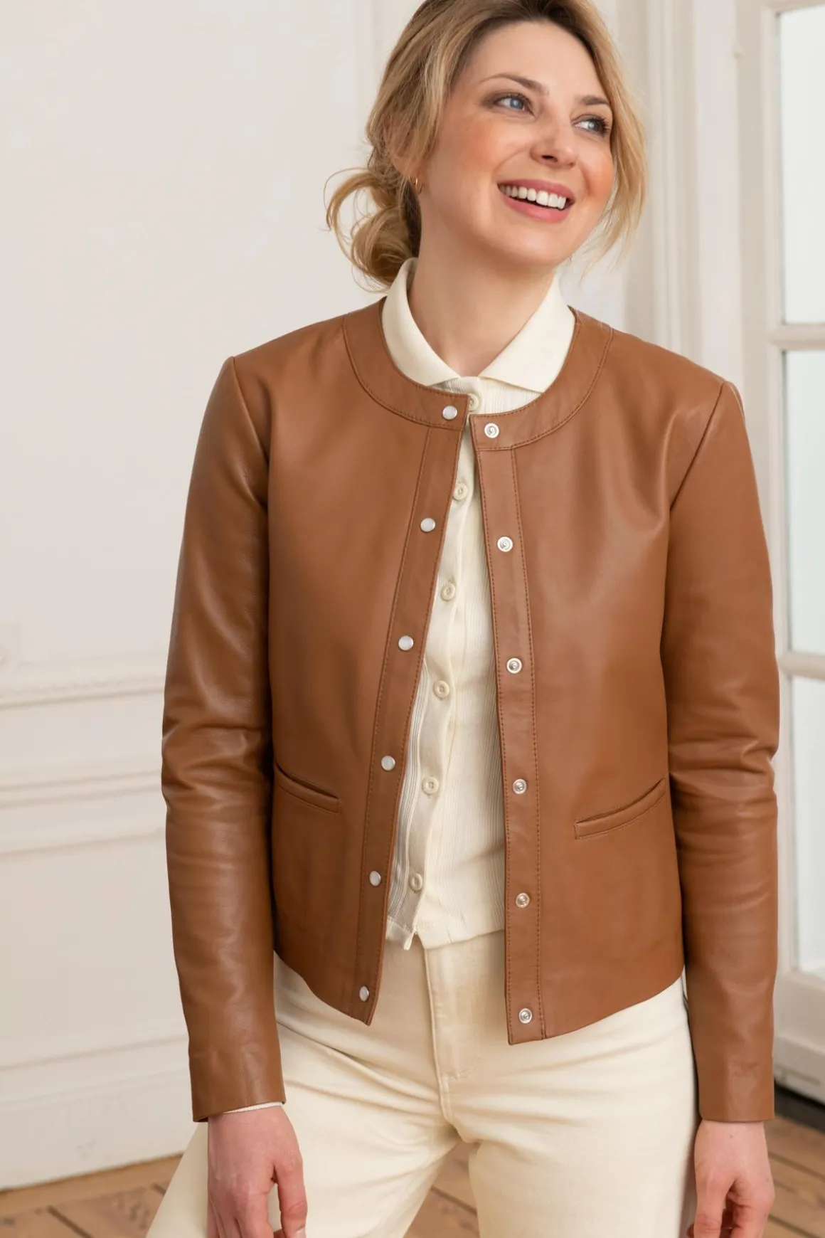 Blouson Femme Serge Pariente Caroline Cognac