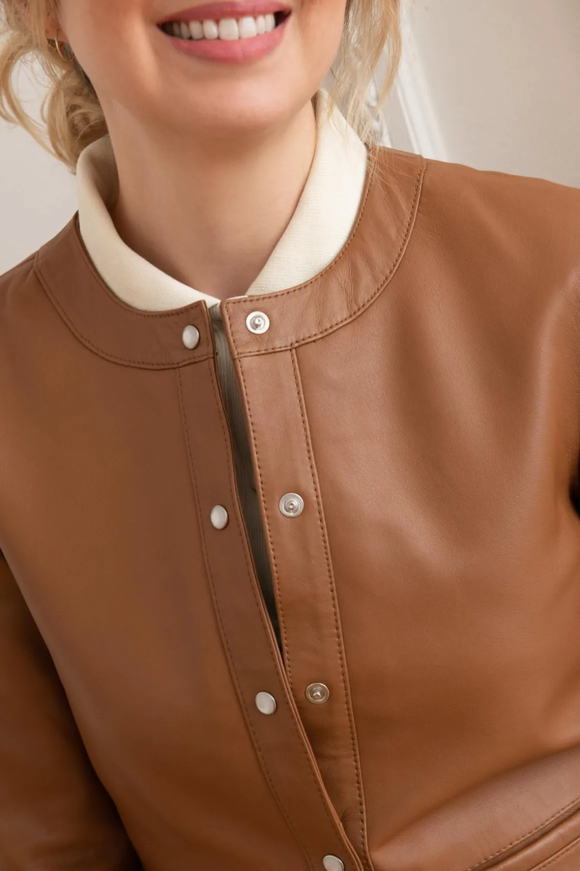 Blouson Femme Serge Pariente Caroline Cognac