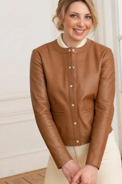 Blouson Femme Serge Pariente Caroline Cognac