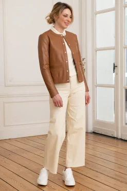 Blouson Femme Serge Pariente Caroline Cognac