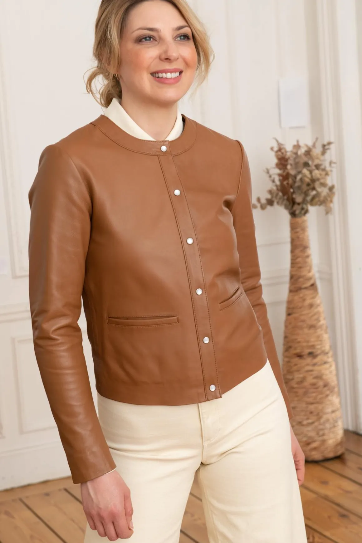 Blouson Femme Serge Pariente Caroline Cognac
