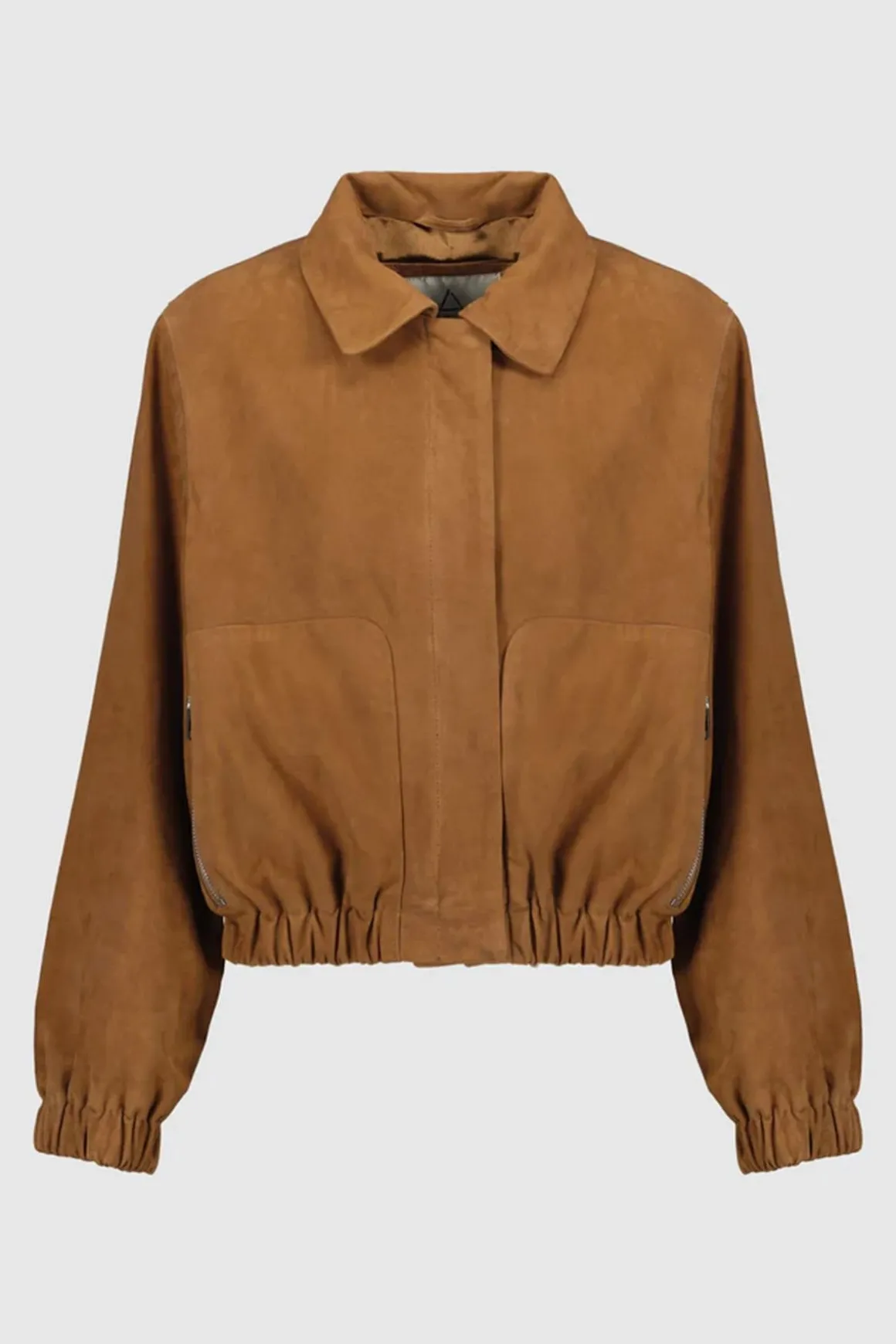 Blouson Femme Serge Pariente Clotilde Goat Suede Cognac