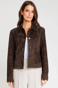 Blouson Femme Serge Pariente Roma Dark Brown