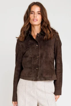 Blouson Femme Serge Pariente Roma Dark Brown