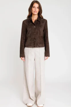 Blouson Femme Serge Pariente Roma Dark Brown