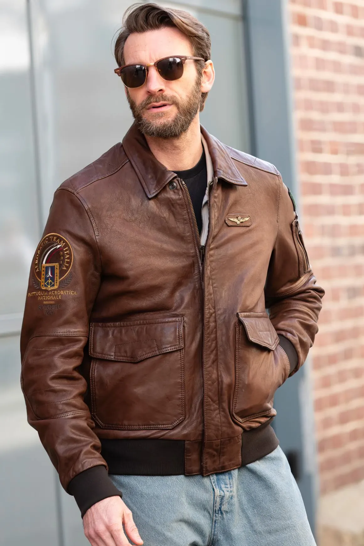 Blouson Homme Aeronautica Militare Pn0963U100839 00048 Tabacco