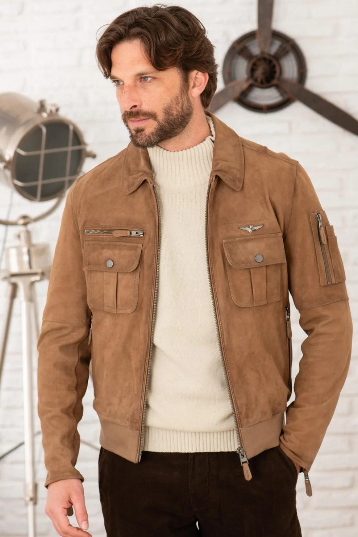 Blouson Homme Aeronautica Militare Pn5045Pl216 00061 Tortora
