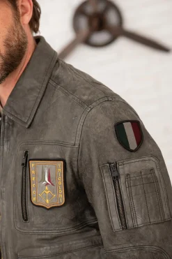 Blouson Homme Aeronautica Militare Pn5047Pl00300 00014 Fumo