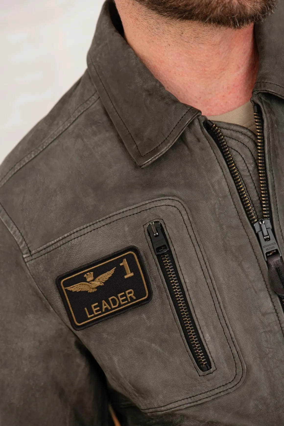 Blouson Homme Aeronautica Militare Pn5047Pl00300 00014 Fumo