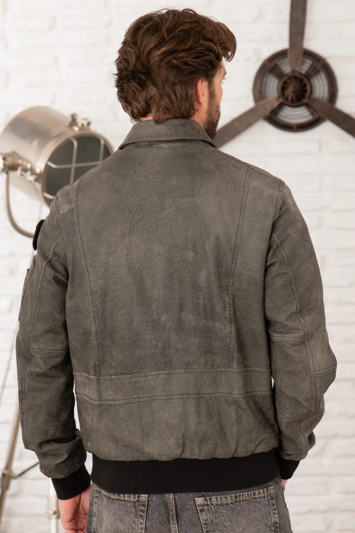 Blouson Homme Aeronautica Militare Pn5047Pl00300 00014 Fumo