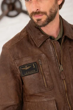 Blouson Homme Aeronautica Militare Pn5047Pl00300 00083 Marrone