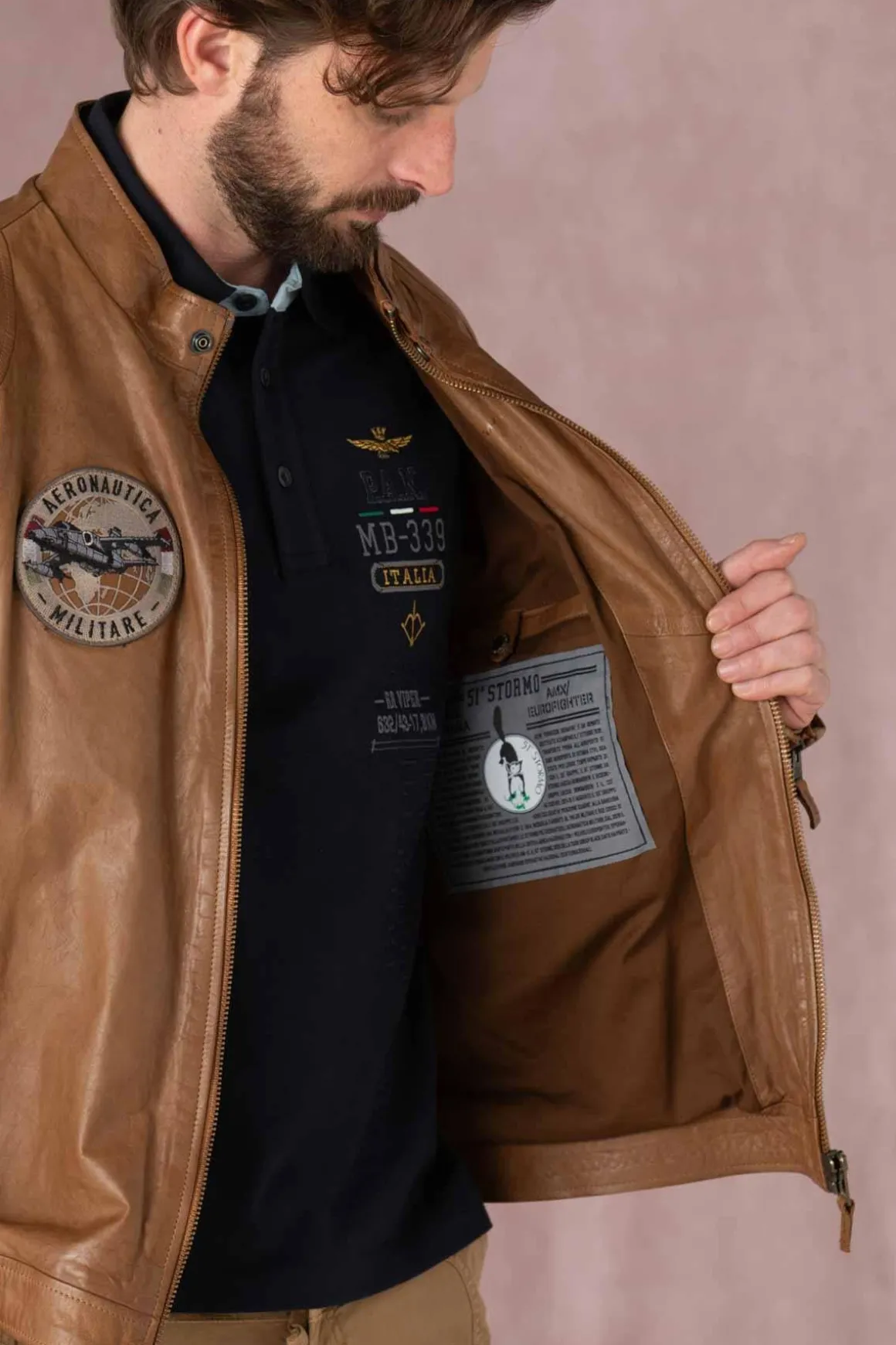 Blouson Homme Aeronautica Militare Pn5037Pl147 00006 Cuoio