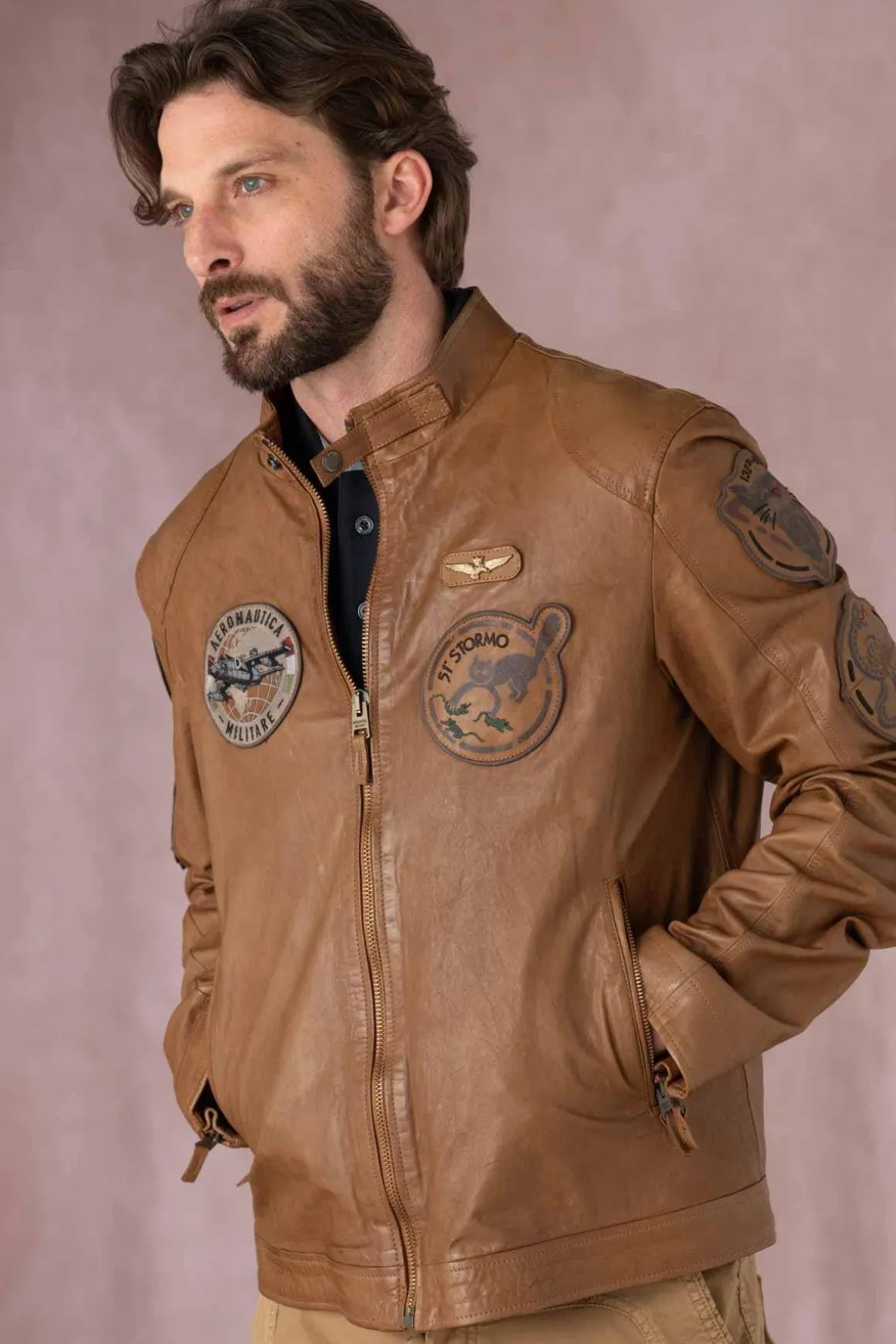 Blouson Homme Aeronautica Militare Pn5037Pl147 00006 Cuoio