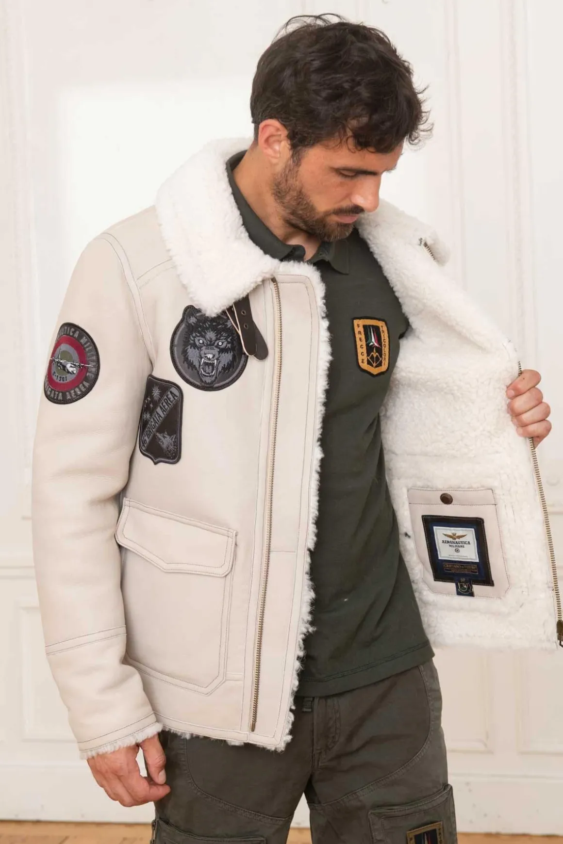 Blouson Homme Aeronautica Militare Pn1591876 Beige